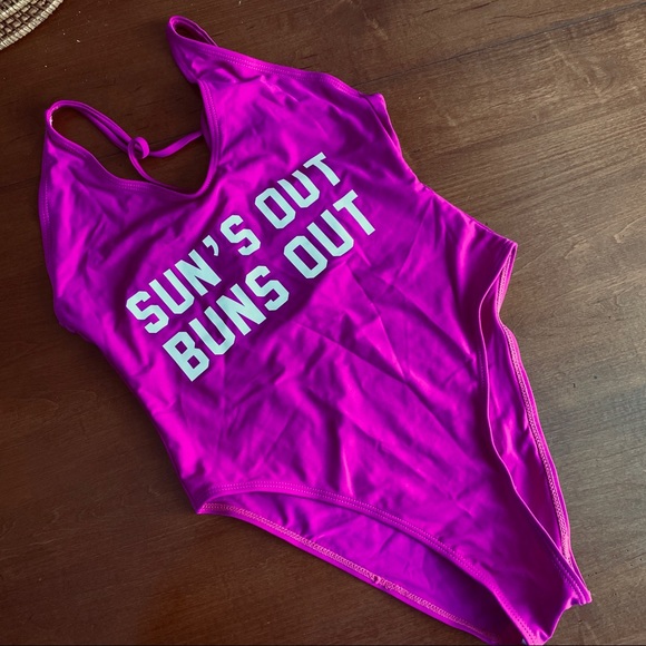 Other - 1pc Swimsuit “Suns Out Buns Out” Purple Medium👙